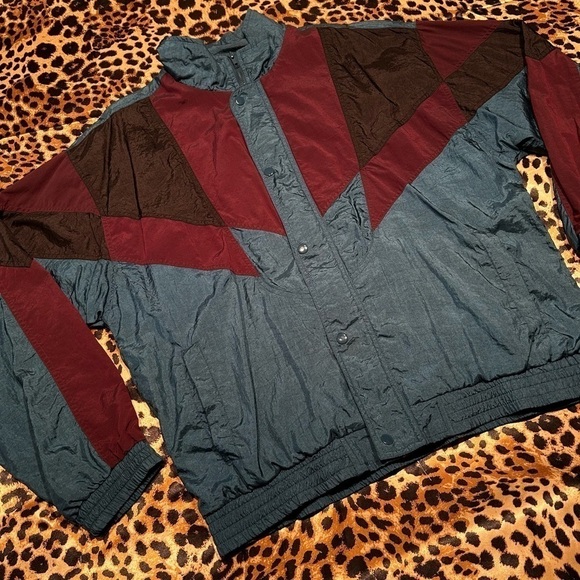 Vintage Lavon Purple and Teal Windbreaker Jacket - Picture 2 of 7